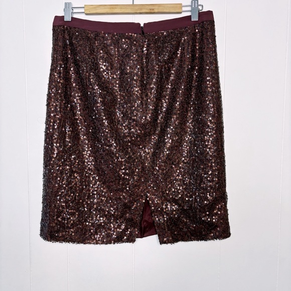 J Crew Wine Sequin Skirt 6 - Picture 2 of 6